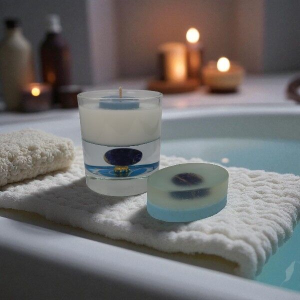 Throat Chakra Candle & Soap - Image 1