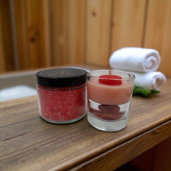 Root Chakra Candle & Bath Salts - Image 1