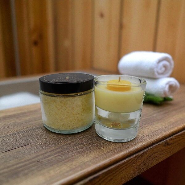 Solar Plexus Chakra Candle & Bath Salts - Image 1